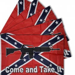 Come And Take It Rebel 3' x 5' Polyseter Flag - 5 Pack
